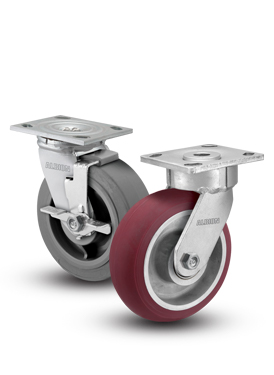 1.5 pouces Dia plaque supérieure fixe universel pivotant remplacement DUAL Caster Wheel 